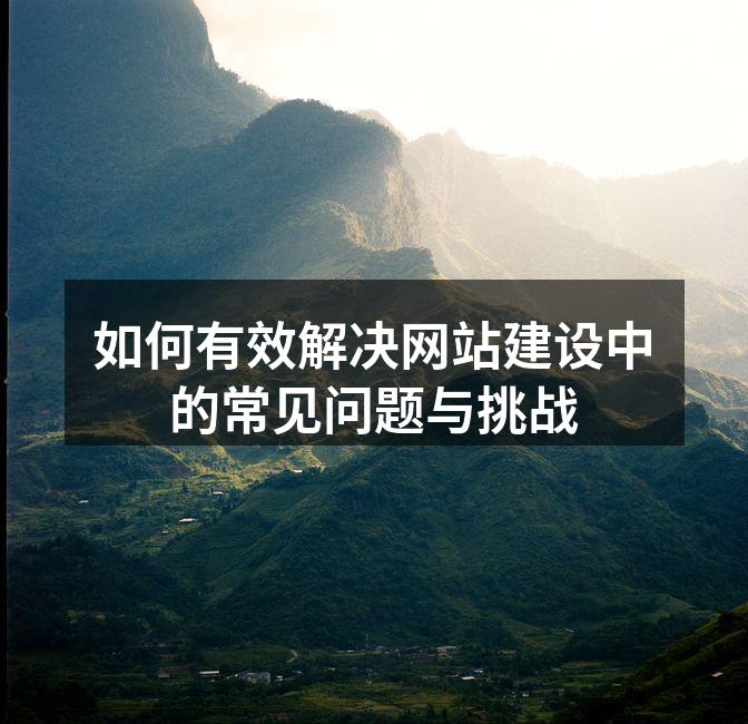 如何有效解决网站建设中的常见问题与挑战