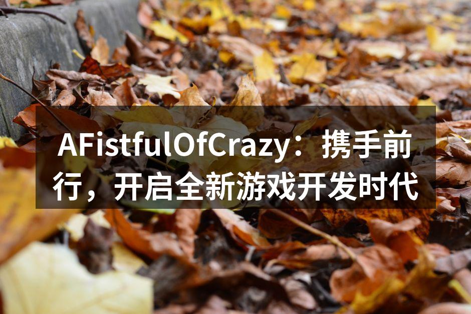 AFistfulOfCrazy：携手前行，开启全新游戏开发时代